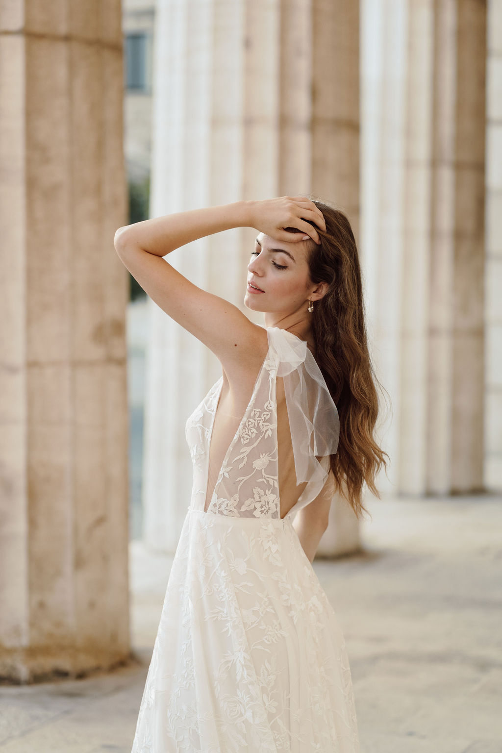 Peek-a-boo Sides on Lace Wedding Dress by Designer Brand Maryke