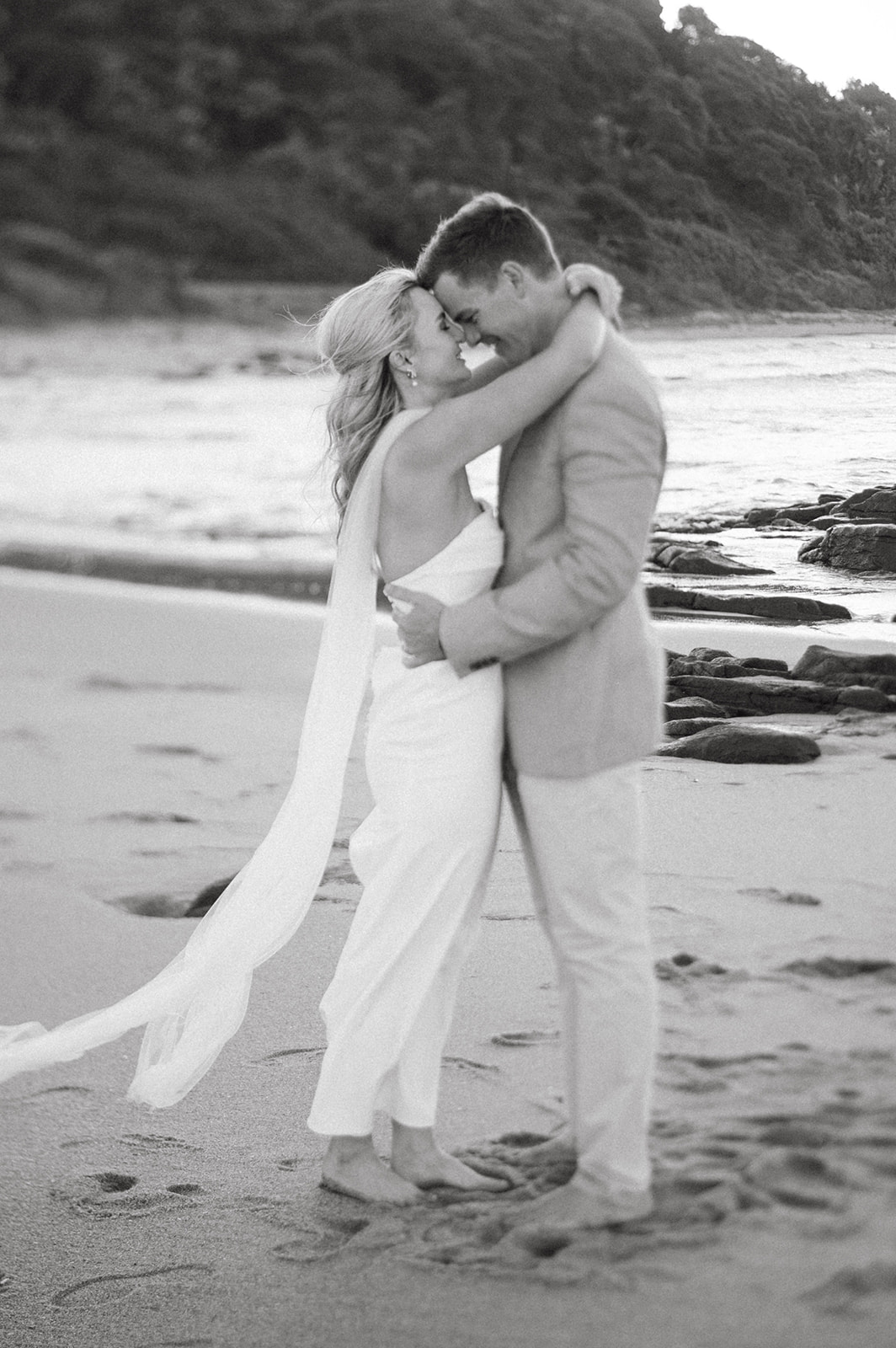 simple wedding dress with front detail