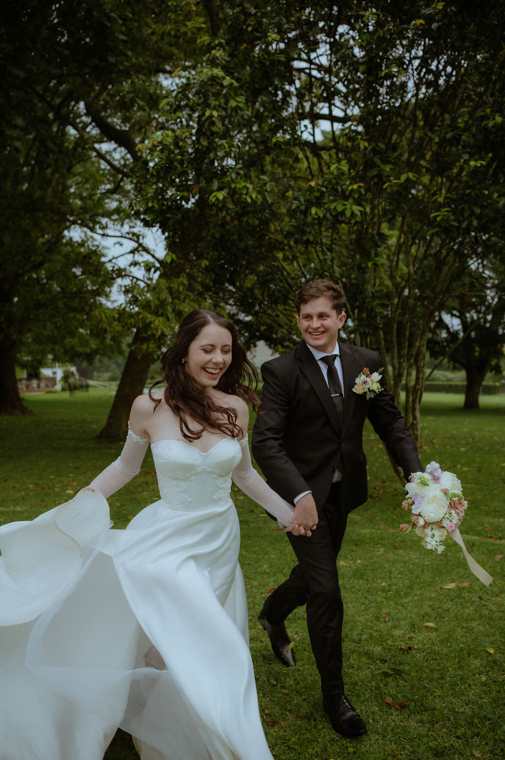 Corset Wedding Dress with sleeves by Bespoke by Maryke